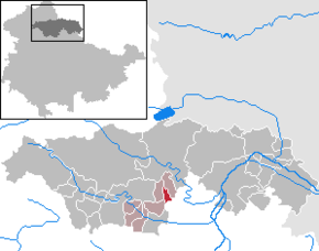 Poziția Niederbösa pe harta districtului Kyffhäuserkreis