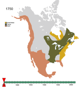 Şimali Amerikanın 1750-ci ildən başlayan kolonizasıya tarixi