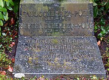 Paul Scherrer-Pözl (1862–1935) Dr. jur., Anwalt, Notar, Politiker, Familiengrab auf dem Friedhof Hörnli, Riehen, Basel-Stadt