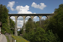Pont de la Glâne between Villars-sur-Glâne and Hauterive