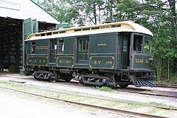 Portsmouth, Dover and York Street Railway 108 at the Seashore Trolley Museum, June 2007.jpg