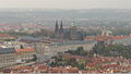 Blick vom Aussichtsturm Petřín auf die Prager Burg