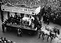 Char du Bœuf Gras, publicité pour les Boucheries Auguste Sabatier 1928