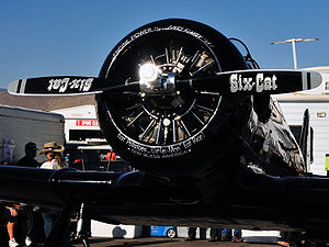 Six-Cat, winner of the T-6 class gold race, in the pits