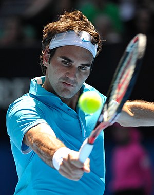 Roger Federer at the Australian Open 2010.