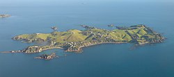 Luftaufnahme von Rakino Island im Hauraki Gulf