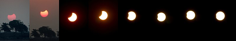 Eclipse progression from Hyderabad, India