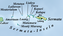 Kaart van Sermata-eilanden