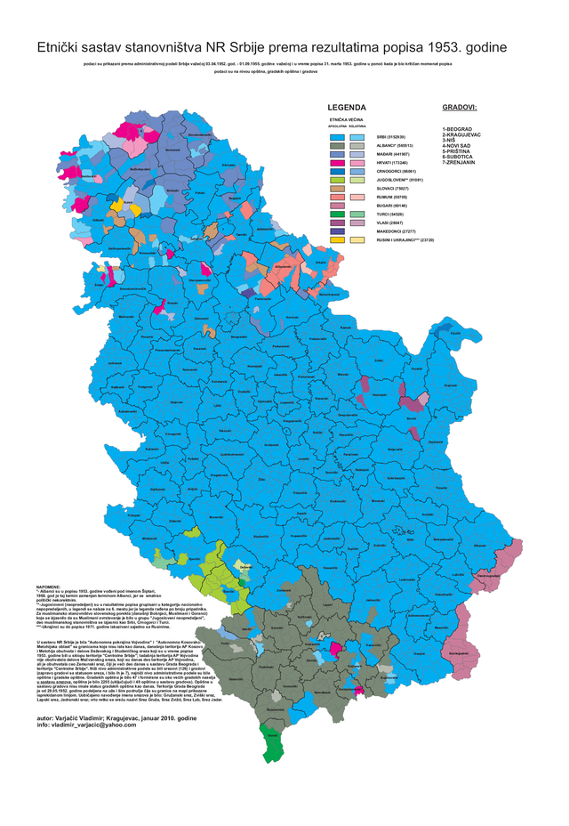 etnicka karta srbije 2011 Demografija Srbije   Wikiwand etnicka karta srbije 2011