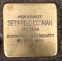 Stolperstein Kleve Kasinostraße 2 Siegfried Cosman