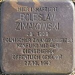 Stolperstein für Boleslaw Zimakowski