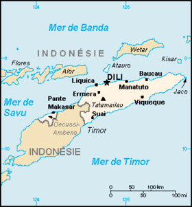 carte : Géographie du Timor oriental