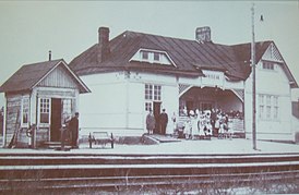 Здание вокзала ст. Tyrisevä. Фото до 1917 года