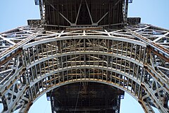 The Manhattan suspension tower, seen from below Under GWB Pillars.jpg