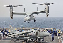 V-22 lands on the HMS Ark Royal for Exercise Auriga 10 V-22 landing on HMS Ark Royal during Exercise Auriga 10.jpg