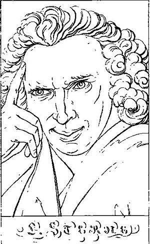 Portrait of Laurence Sterne.