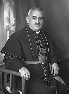 Archbishop of Durres Vincenc Prennushi was an important figure of the post Independence period who was noted for his poetry. Vincenc Prennushi.jpg
