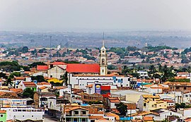 Vista panorâmica da parte do centro da cidade.