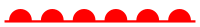 Le symbole du front chaud est le suivant: une ligne ornée de demi-cercles rouges pointant dans le sens de l'avancée du front