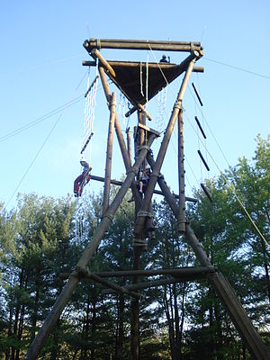 English: Warren Wilson College's Ropes Course ...