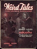 Weird Tales Cover for April 1924