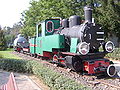 erhaltene Lokomotive T49-114 für 600 mm Spurweite mit späterem Kessel im Schmalspurbahnmuseum Wenecja