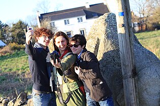 Selfie-menhir lors du Défi Menhir 2014.