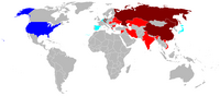 Past and present producers and customers of the S-300 strategic surface-to-air missile system, and its main competitor, the MIM-104 Patriot.