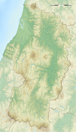 高瀬山遺跡の位置（山形県内）