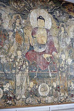 Настенная роспись Будды 