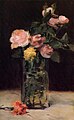 Édouard Manet: Rosen in einer Glasvase (Privatsammlung)