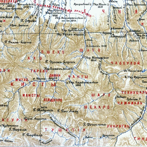 Пешхой на карте 1899 года