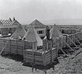 Stockade walls being filled with gravel, Ginosar 1937