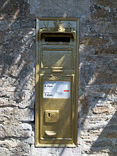 Ampney St Peter gold post box