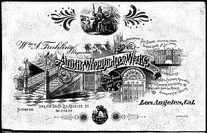 Artistic Wrought Iron Works Advertisement - 1895 - U.S. City Directory Los Angeles