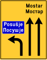 Pre-signaling of directions on the extra-urban road