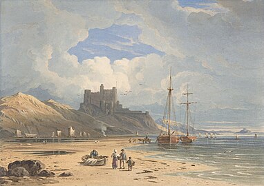 Castello di Bamborough Castle con Holy Island sullo sfondo, Metropolitan Museum, 1827