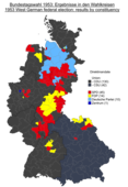 Constituency results, 1953