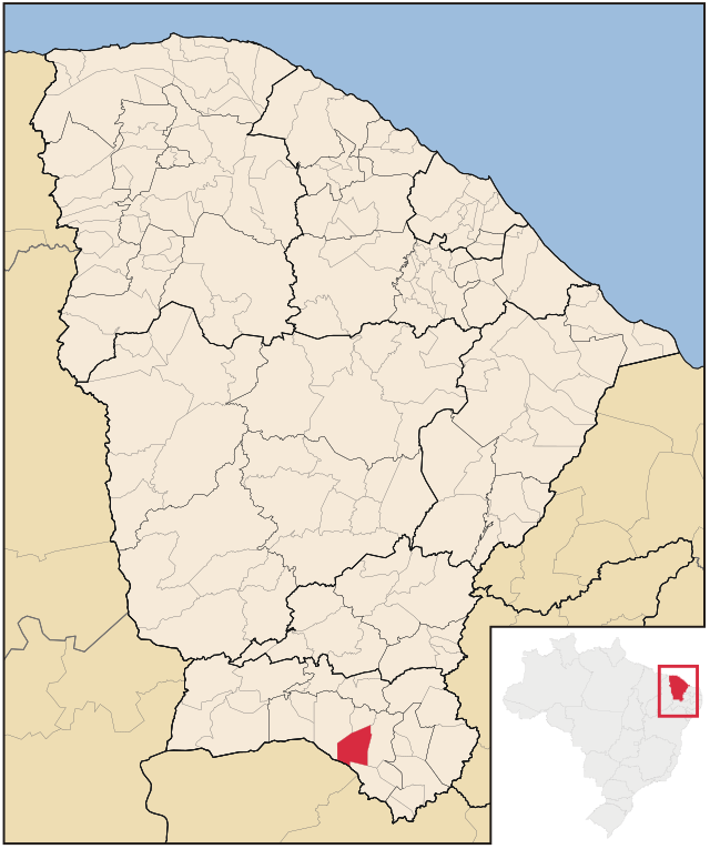 Localização de Barbalha no Ceará