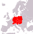 L'Europa Centrale secondo The World Factbook (2009)[58] and Brockhaus Enzyklopädie (1998)