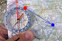 Turning the compass scale on the map (D - the local magnetic declination) CompassUseMapMarked.jpg