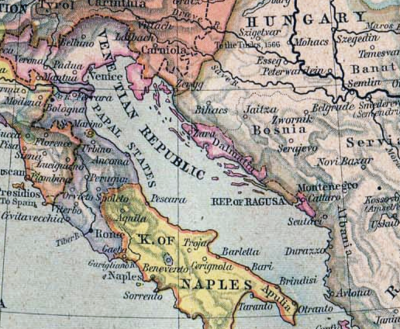 La Dalmacia de la Repubblica di Venezia en 1560