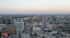 Dar es Salaam city center moments before dusk