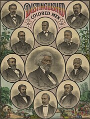 Ebenezer D. Bassett (Mitte, unten) als Distinguished Colored Man (1883).
