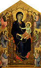 杜乔·迪·博尼塞尼亚的《鲁切莱圣母（英语：Rucellai Madonna）》， 450 × 293 cm，约作于1285年，1948年始藏[14]