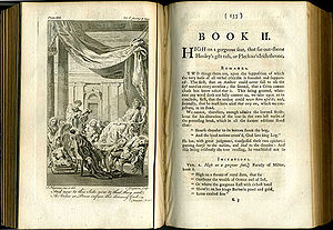 Dunciad Book II 1760 illustration, showing the...
