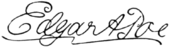 Signature de Edgar Allan Poe