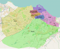 Edimburgo sud - Localizzazione