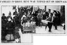 3 Bronx families being evicted on January 20, 1919[101][102]