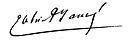 Gabriel Fauré – podpis